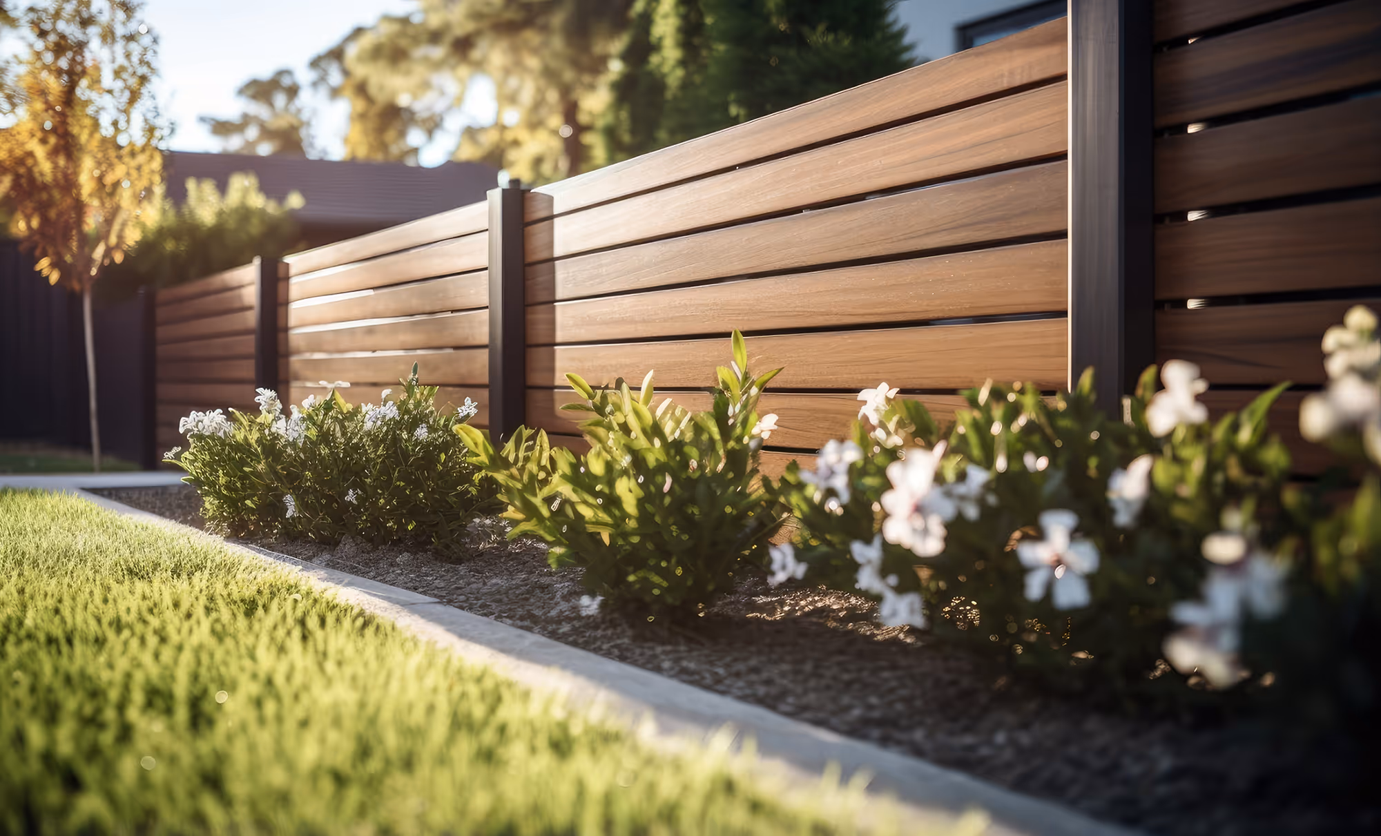 Beautiful residential fence built by Mills Fence in Tulsa Oklahoma